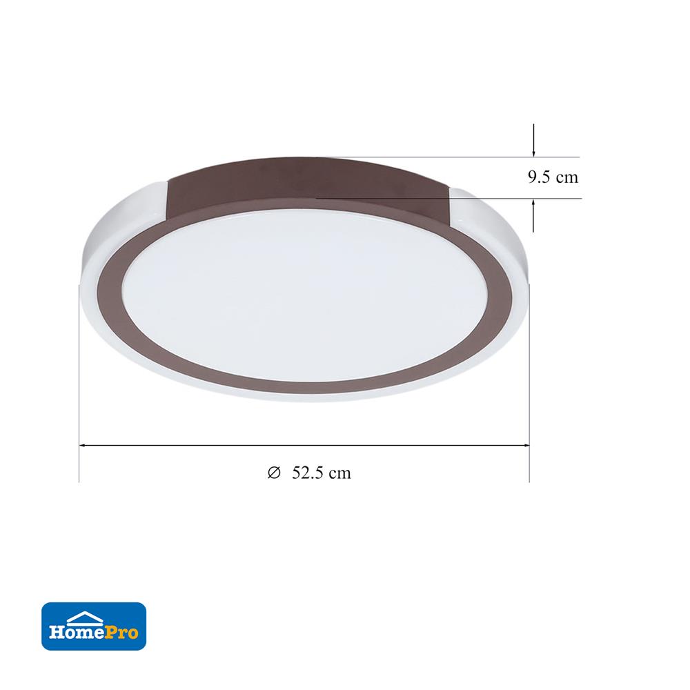 ไฟเพดาน LED CARINI JS127 21 นิ้ว 36 วัตต์ DAYLIGHT สีน้ำตาล
