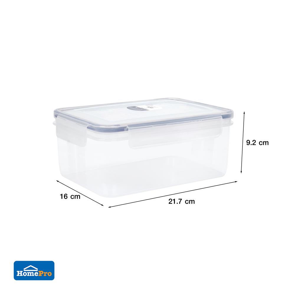 กล่องอาหารเหลี่ยม 2.0 ลิตร KECHxDOUBLE LOCK No.9114