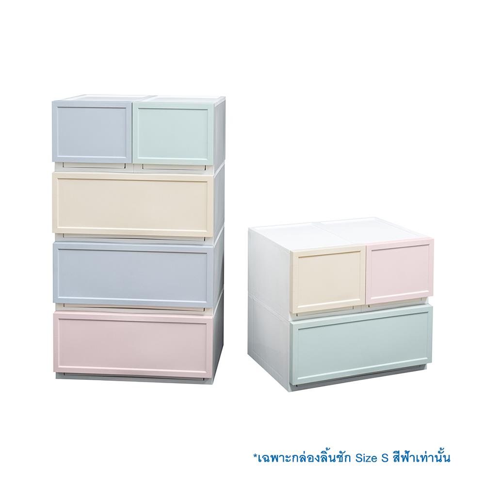 กล่องลิ้นชัก 1 ลิ้นชัก STACKO ECO S 27x39.5x24 ซม. สีฟ้า