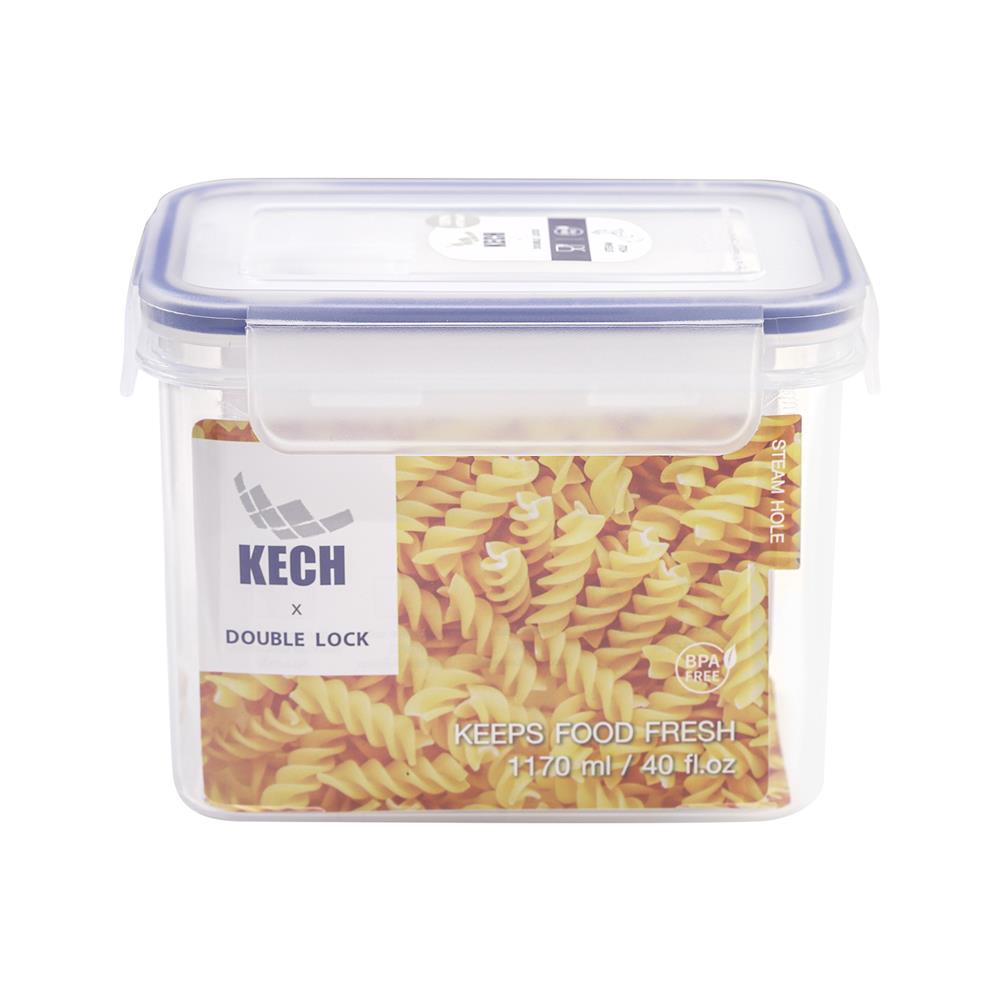 กล่องอาหารเหลี่ยม 1.17 ลิตร KECHxDOUBLE LOCK No.9115