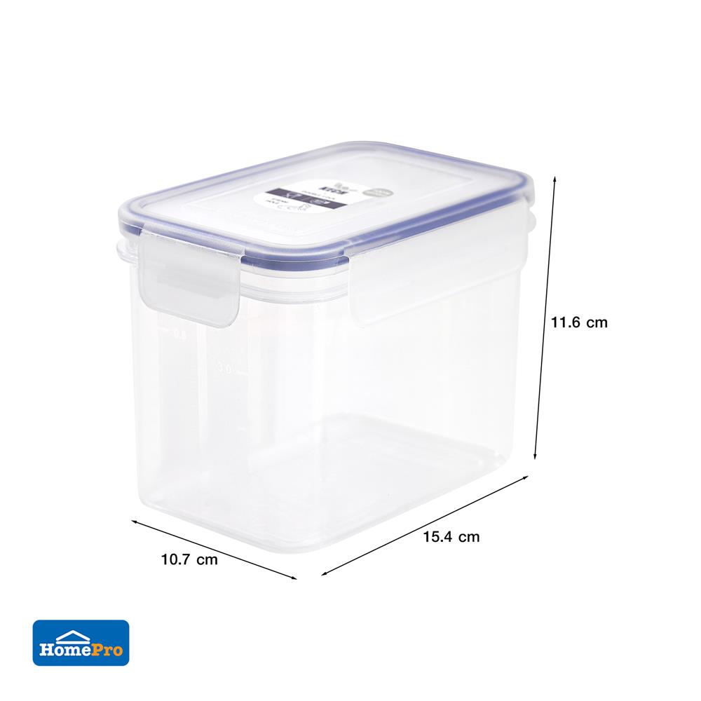 กล่องอาหารเหลี่ยม 1.17 ลิตร KECHxDOUBLE LOCK No.9115