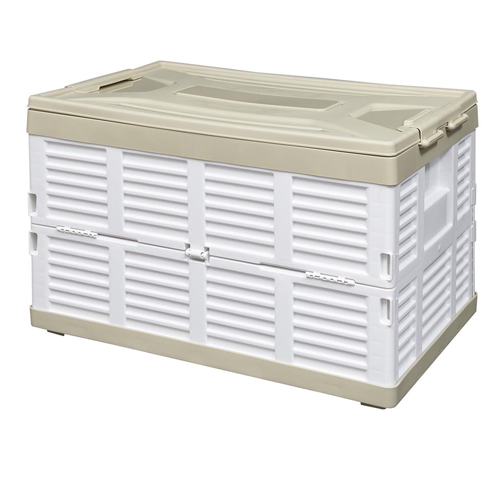 กล่องเก็บของพับได้ STACKO 37x56x35.5 ซม. สีครีม/ขาว