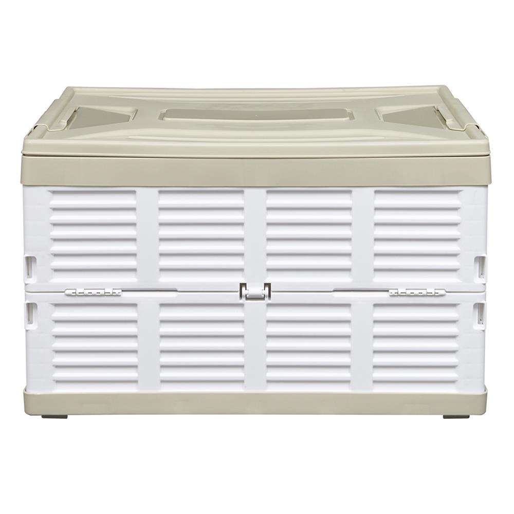 กล่องเก็บของพับได้ STACKO 37x56x35.5 ซม. สีครีม/ขาว