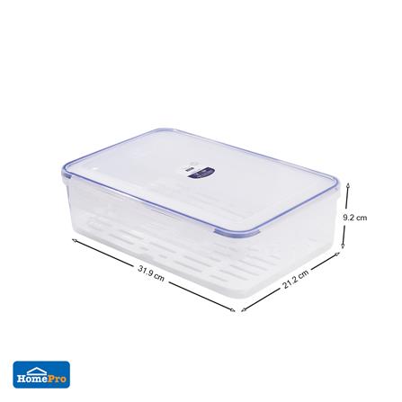 กล่องอาหารเหลี่ยม 4.2 ลิตร KECH x DOUBLE LOCK No.9512_9