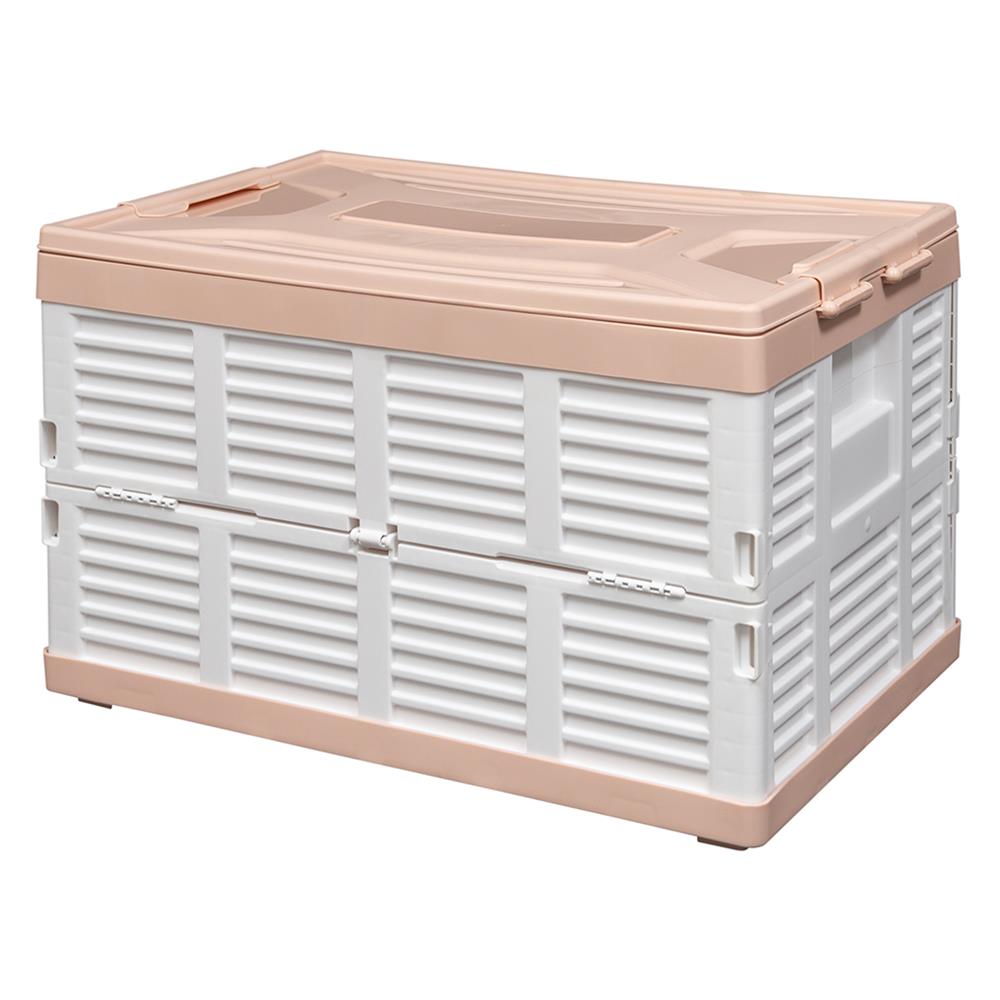 กล่องเก็บของพับได้ STACKO 37x56x35.5 ซม. สีชมพู/ขาว
