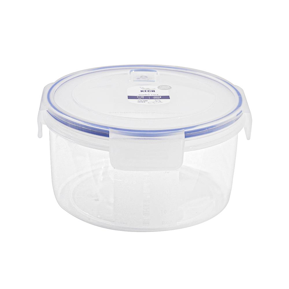 กล่องอาหารกลม 1.35 ลิตร KECHxDOUBLE LOCK No.9133