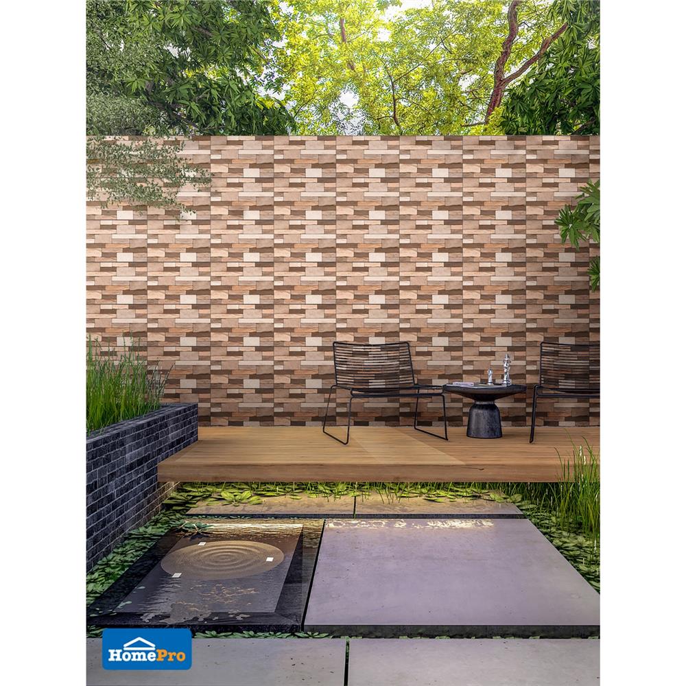 กระเบื้องผนัง 30x45 ซม. TARA เทอราซโซ สโตน น้ำตาล 0.81 ตร.ม.