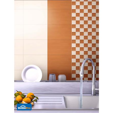 กระเบื้องผนัง 25x40 ซม. คามิเลีย ส้ม 1M2_1