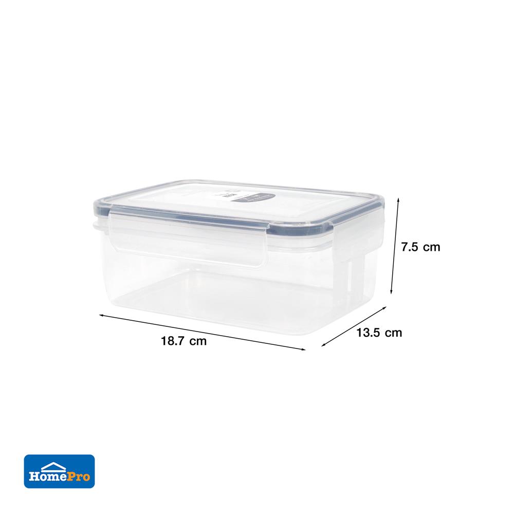 กล่องอาหารเหลี่ยม 1.11 ลิตร KECHxDOUBLE LOCK No.9113