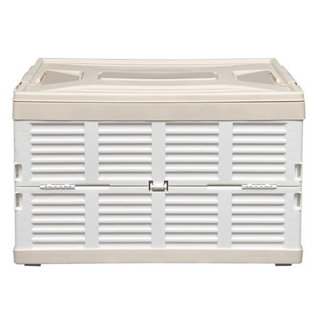 กล่องเก็บของพับได้ STACKO 37x56x35.5 ซม. สีเบจ/ขาว_1