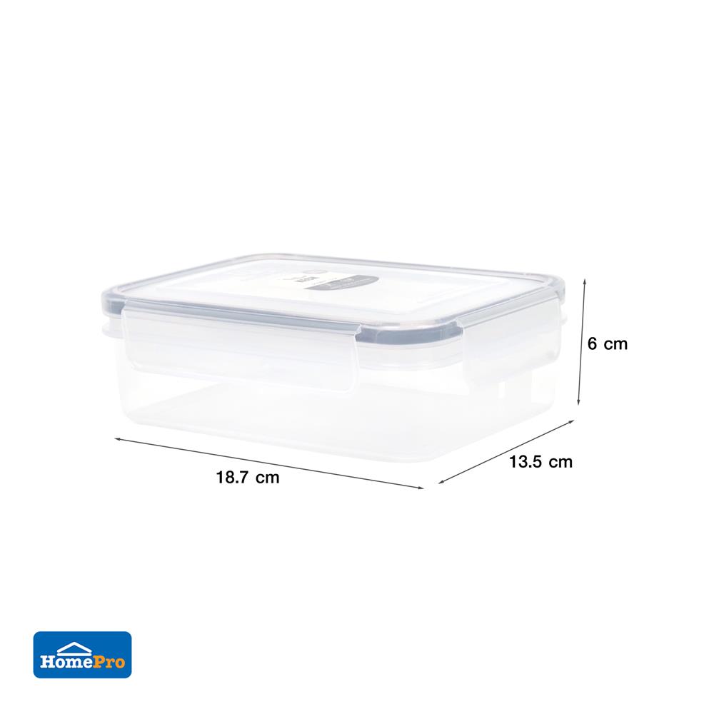 กล่องอาหารเหลี่ยม 0.8 ลิตร KECHxDOUBLE LOCK No.9213