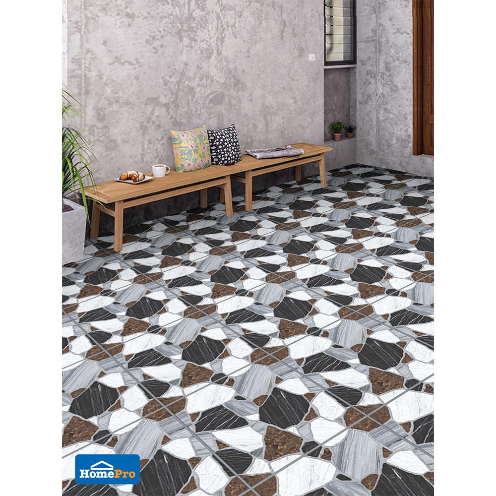 กระเบื้องพื้น 18x18 นิ้ว COTTO คลาสโทร มิกซ์ น้ำตาล PM