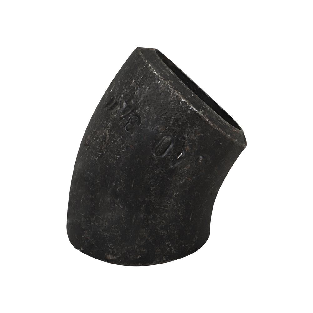 ข้องอ 45 องศา เชื่อมเหล็กบาง CITY 3/4 นิ้ว สีดำ