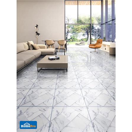 กระเบื้องพื้น 18x18 นิ้ว COTTO มาร์เบิ้ลพรีม่าสแควร์ ขาว_1