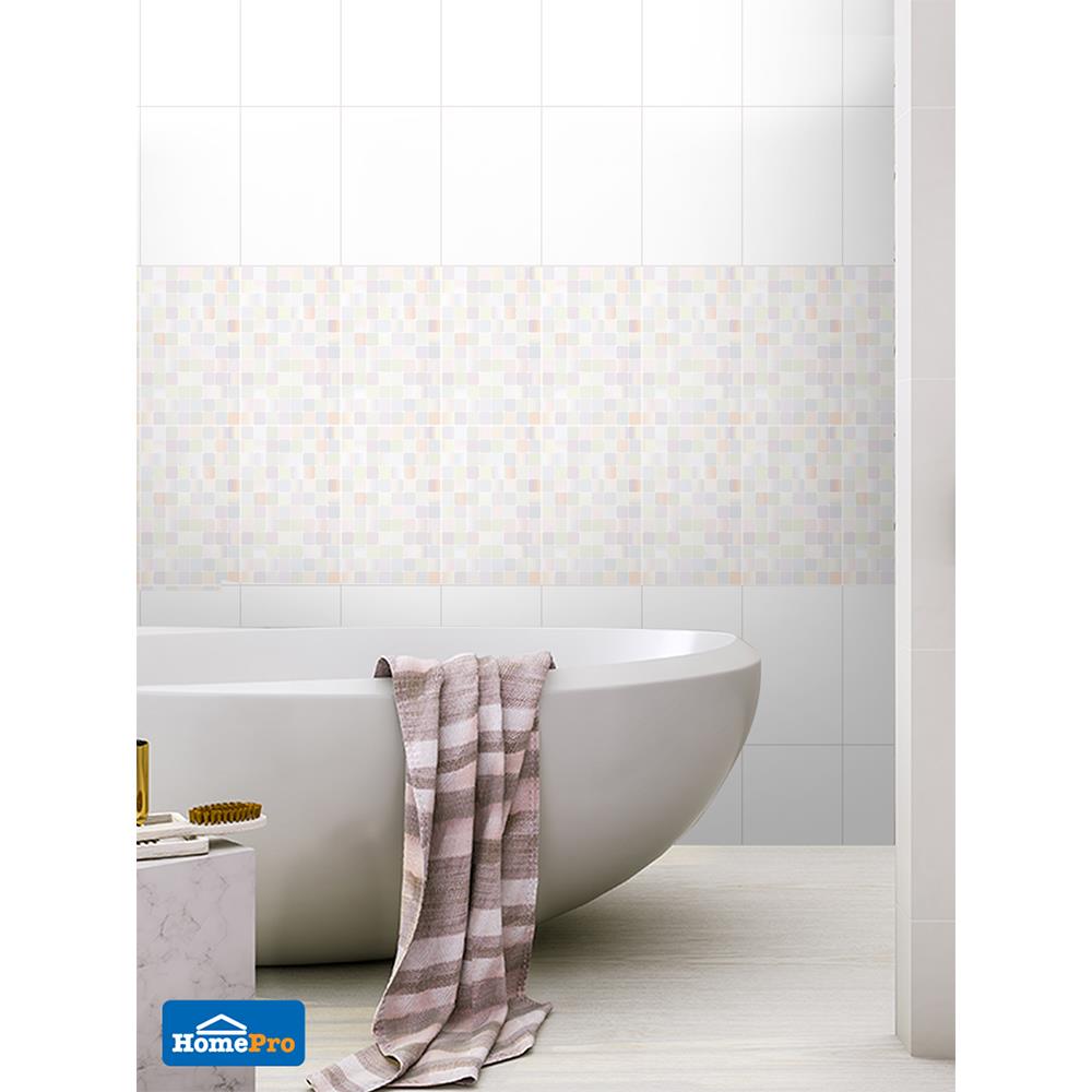 กระเบื้องผนัง 25x40 ซม. ไวท์แซนด์ ขาว 1M2