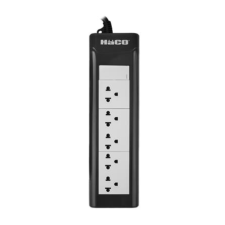 รางปลั๊กไฟ 5ช่อง 1สวิตซ์ HACO EPN-S5EB/3 16 แอมป์ 3 เมตร
