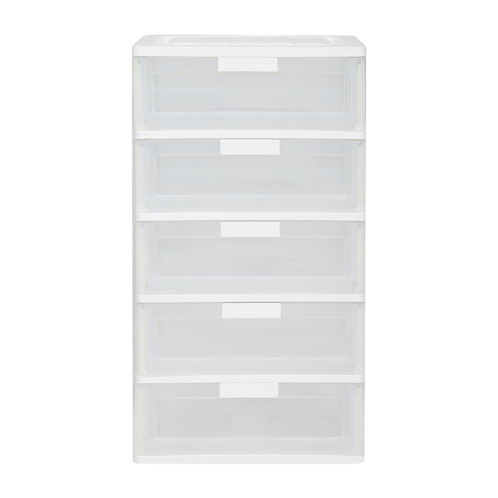 ตู้ลิ้นชัก 5 ชั้น STACKO MAX(L) 58.5x41x109 ซม. สีใส
