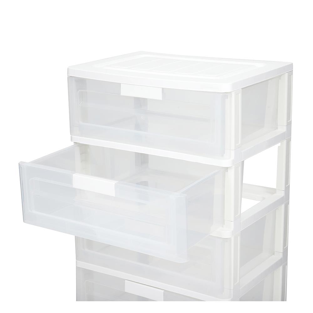 ตู้ลิ้นชัก 5 ชั้น STACKO MAX(L) 58.5x41x109 ซม. สีใส