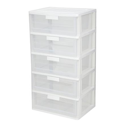 ตู้ลิ้นชัก 5 ชั้น STACKO MAX(L) 58.5x41x109 ซม. สีใส