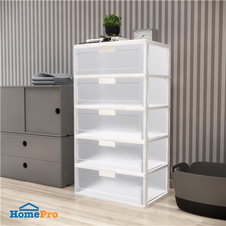 ตู้ลิ้นชัก 5 ชั้น STACKO MAX(L) 58.5x41x109 ซม. สีใส_3
