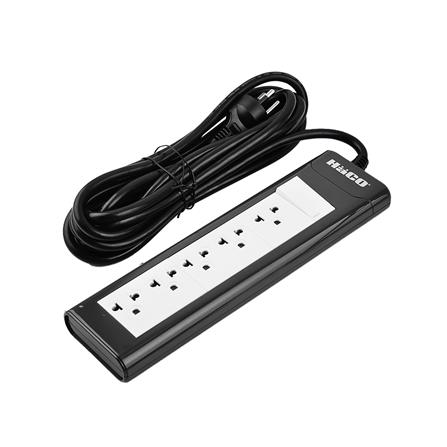 รางปลั๊กไฟ 5ช่อง 1สวิตซ์ HACO EPN-S5EB/5 16 แอมป์ 5 เมตร_3