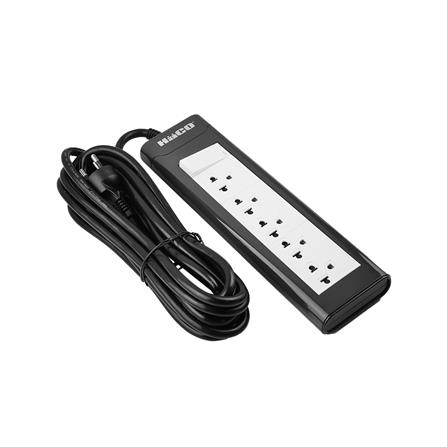 รางปลั๊กไฟ 5ช่อง 1สวิตซ์ HACO EPN-S5EB/5 16 แอมป์ 5 เมตร_4