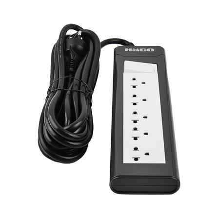รางปลั๊กไฟ 5ช่อง 1สวิตซ์ HACO EPN-S5EB/5 16 แอมป์ 5 เมตร_5