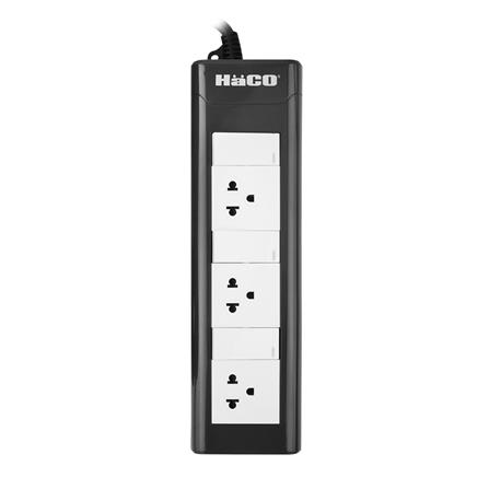 รางปลั๊กไฟ 3ช่อง 3สวิตซ์ HACO EPN-3S3EB/5 16 แอมป์ 5 เมตร