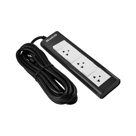 รางปลั๊กไฟ 3ช่อง 3สวิตซ์ HACO EPN-3S3EB/5 16 แอมป์ 5 เมตร_3