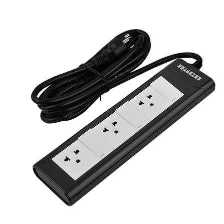 รางปลั๊กไฟ 3ช่อง 3สวิตซ์ HACO EPN-3S3EB/3 16 แอมป์ 3 ม._3