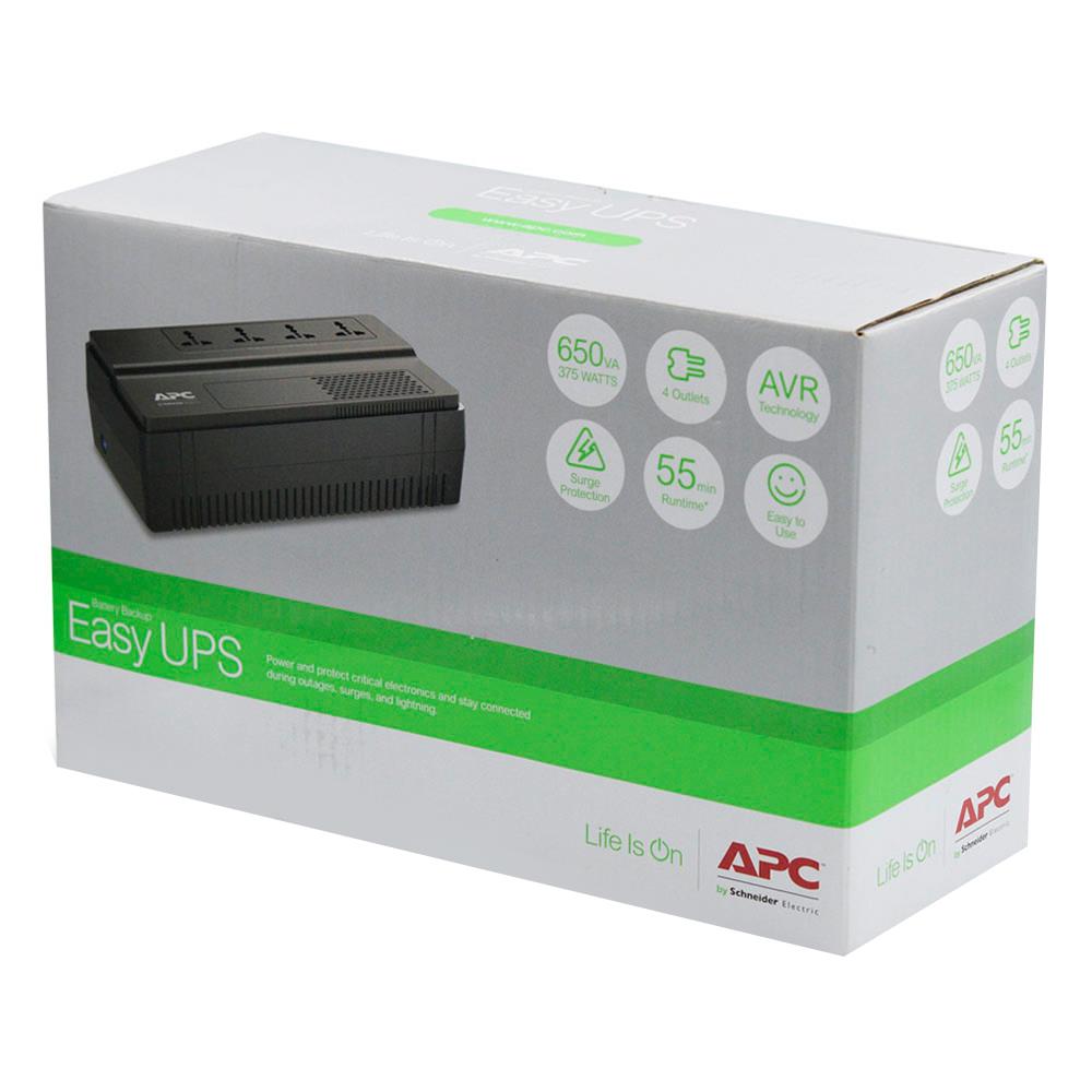 เครื่องสำรองไฟฟ้า EASY UPS APC 650VA 375 วัตต์ 1.7 ชม.