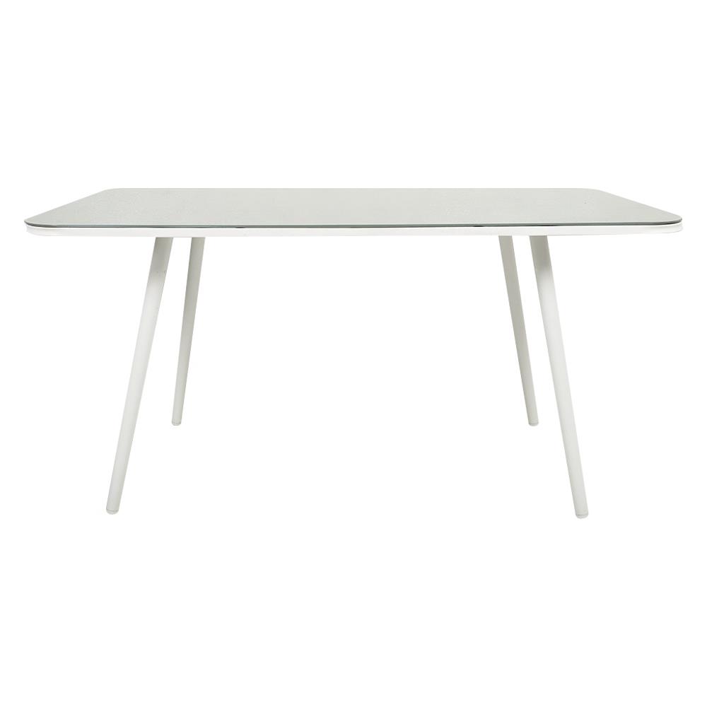 โต๊ะสนามกระจก SPRING IRENE 150 ซม. สีขาว/เทา
