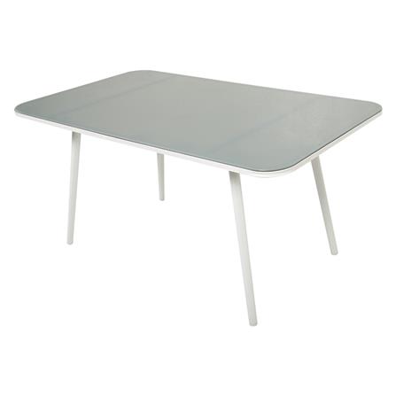 โต๊ะสนามกระจก SPRING IRENE 150 ซม. สีขาว/เทา