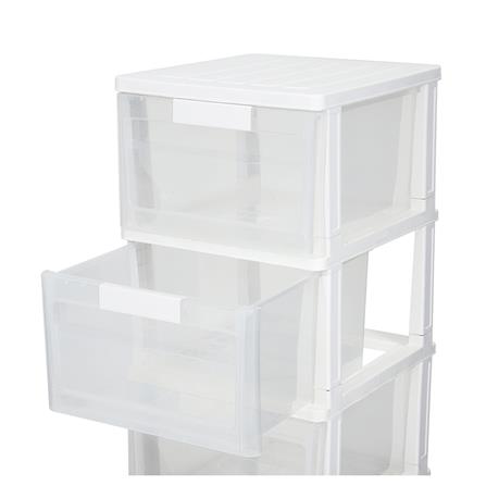 ตู้ลิ้นชัก 4 ชั้น STACKO MAX(M) 40x46x104 ซม. สีใส_2