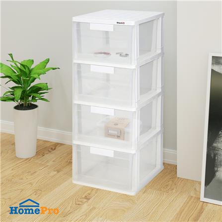 ตู้ลิ้นชัก 4 ชั้น STACKO MAX(M) 40x46x104 ซม. สีใส_3