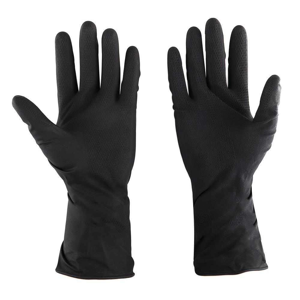 ถุงมือยาง ตราม้า สีดำ Size L