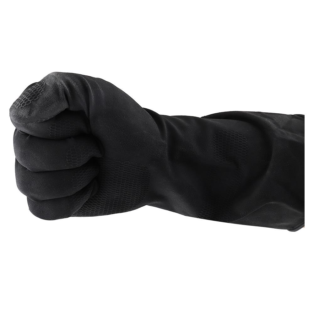 ถุงมือยาง ตราม้า สีดำ Size L