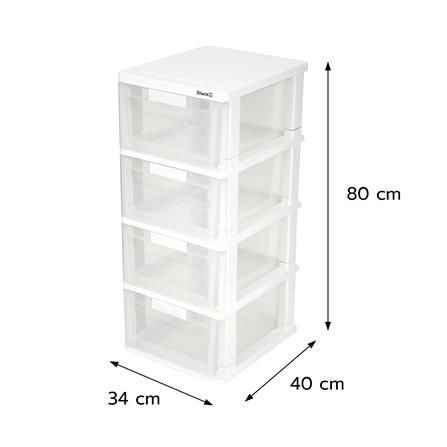 ตู้ลิ้นชัก 4 ชั้น STACKO MAX(S) 34x40x80 ซม. สีใส_5