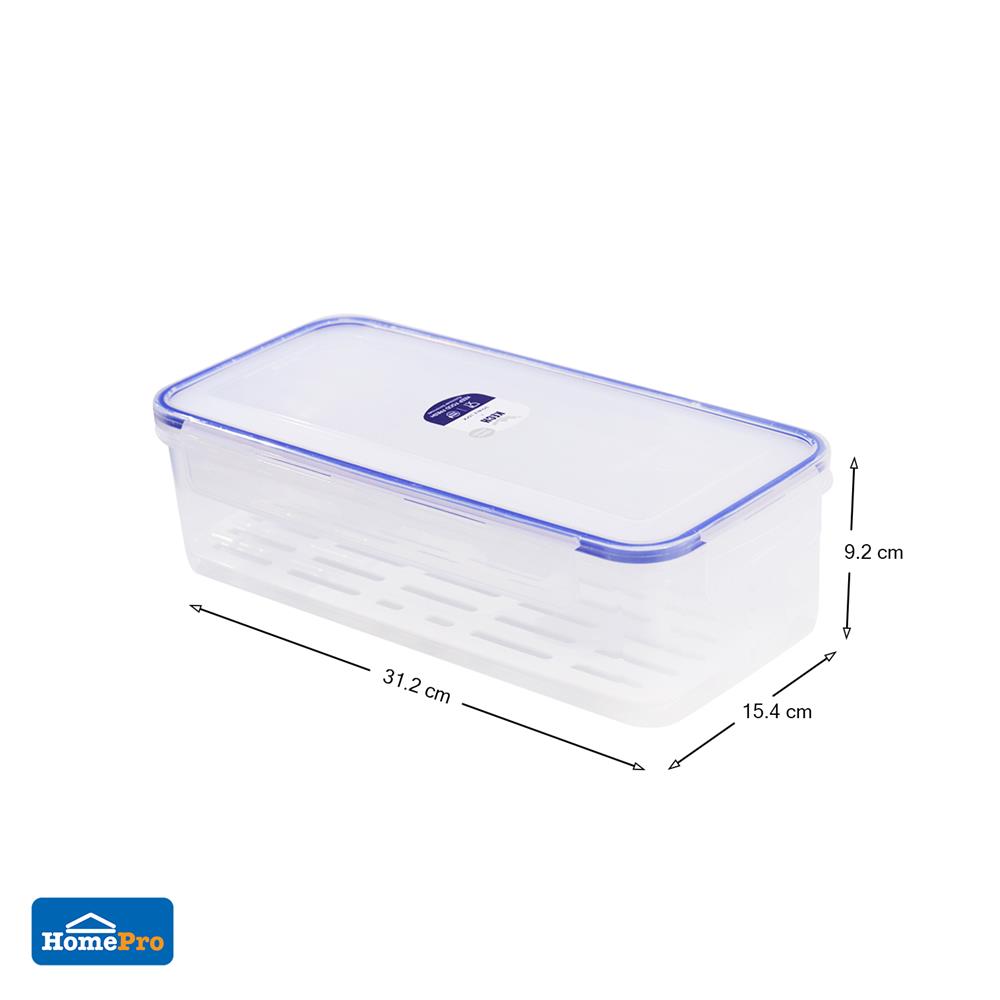 กล่องอาหารเหลี่ยม 2.9 ลิตร KECKxDOUBLE LOCK No.9515