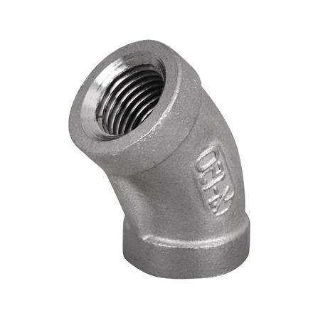 ข้องอ 45 องศา เกลียวใน CITY 1/4 นิ้ว สีเทา