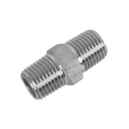 นิปเปิ้ลสเตนเลส เกลียวนอก CITY 1/4 นิ้ว สีเงิน_0