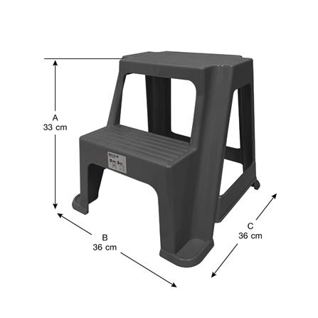 บันไดทางเดียว 2 ขั้น MATALL MINI สีเทา_5