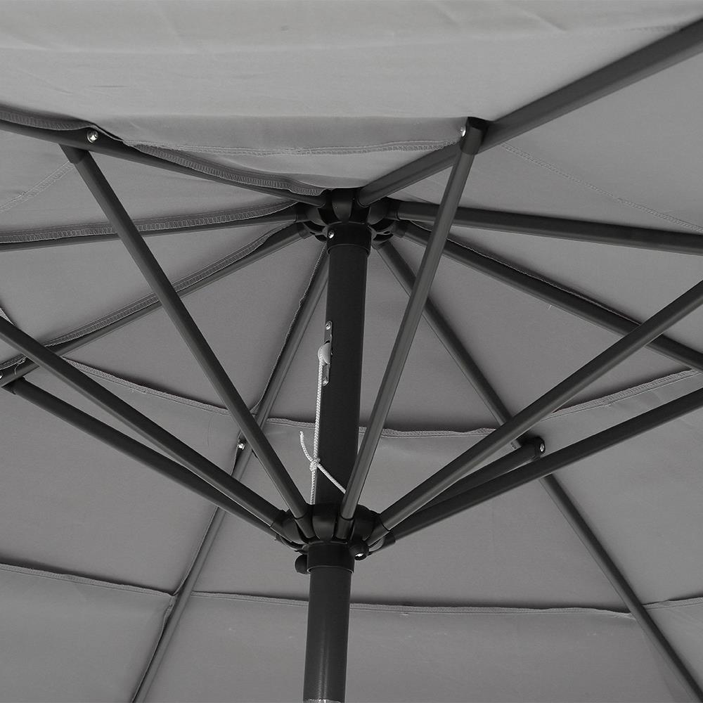 ร่มสนามทรงกลม SPRING VILLA สีเทา