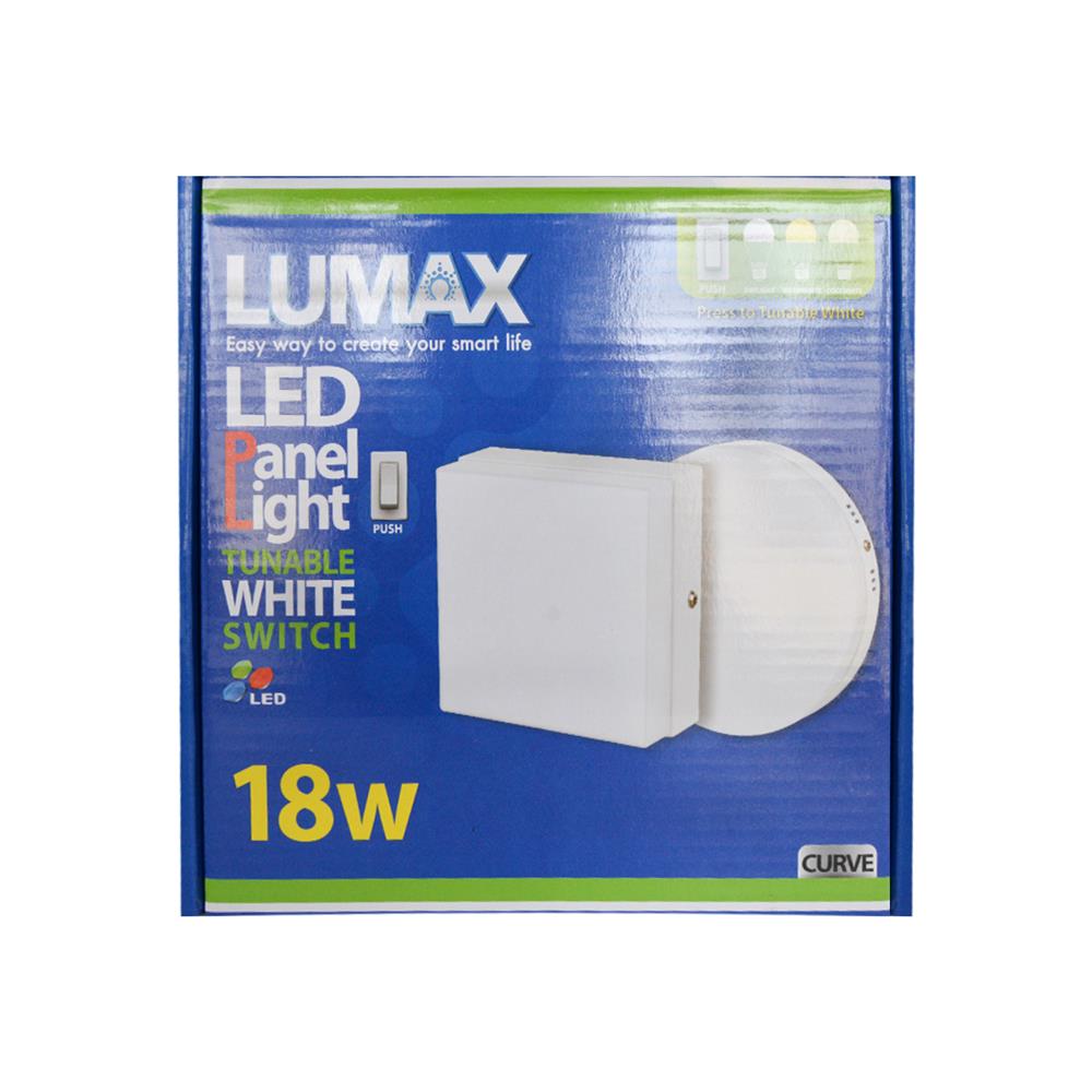 ดาวน์ไลท์ LED L&E 03-A0316 SQUARE CURVE 7 นิ้ว 18 วัตต์ DAYLIGHT/COOL WHITE/WARM WHITE สีขาว