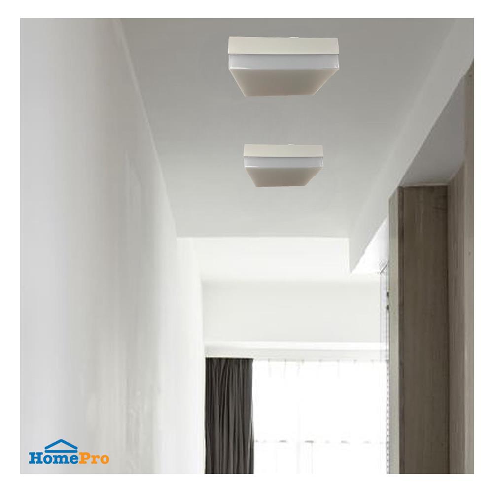 ดาวน์ไลท์ LED L&E 03-A0316 SQUARE CURVE 7 นิ้ว 18 วัตต์ DAYLIGHT/COOL WHITE/WARM WHITE สีขาว