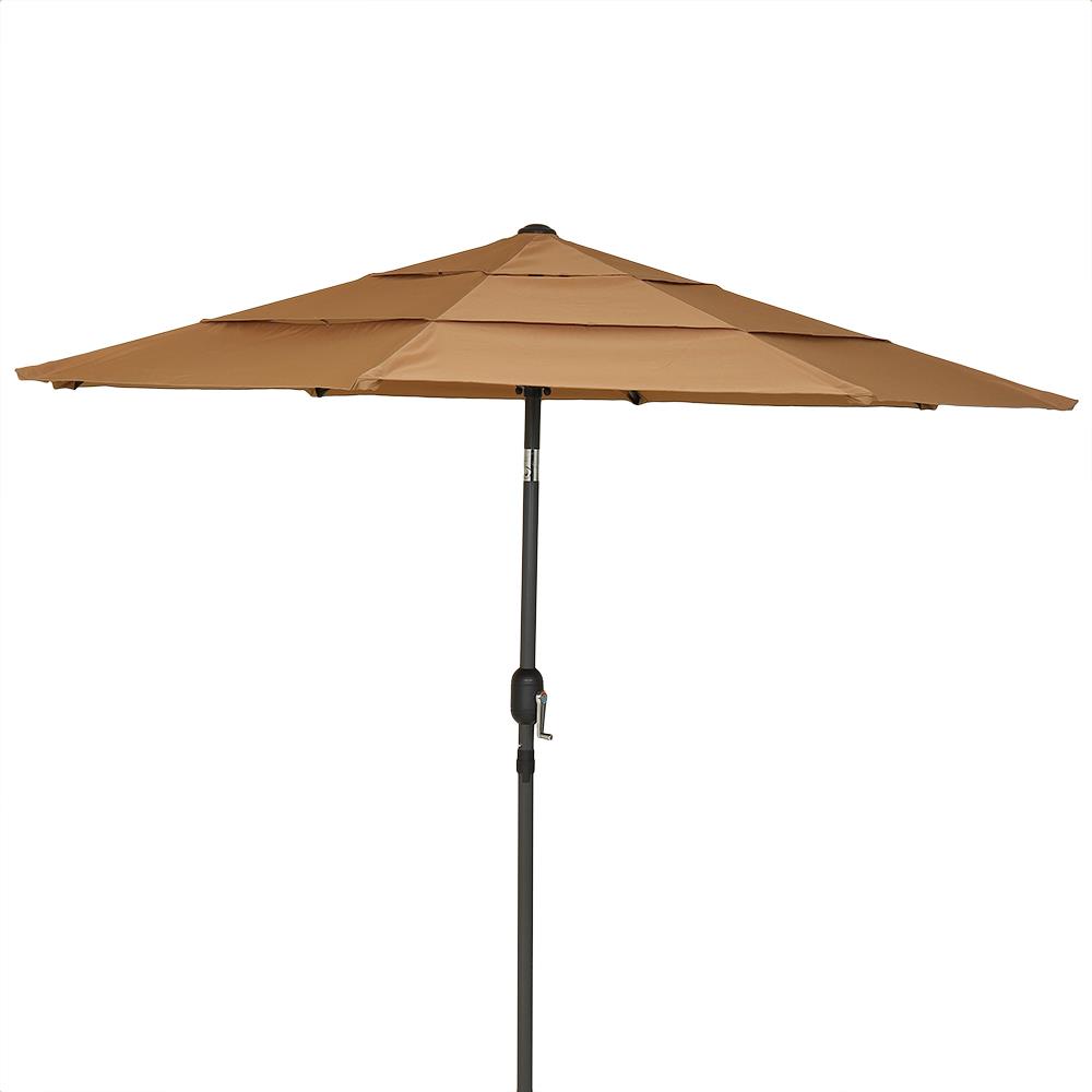 ร่มสนามทรงกลม SPRING VILLA สีน้ำตาลอ่อน