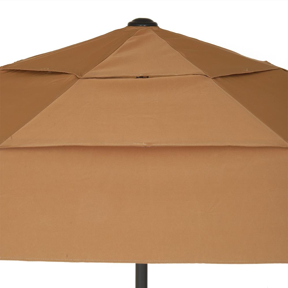 ร่มสนามทรงกลม SPRING VILLA สีน้ำตาลอ่อน