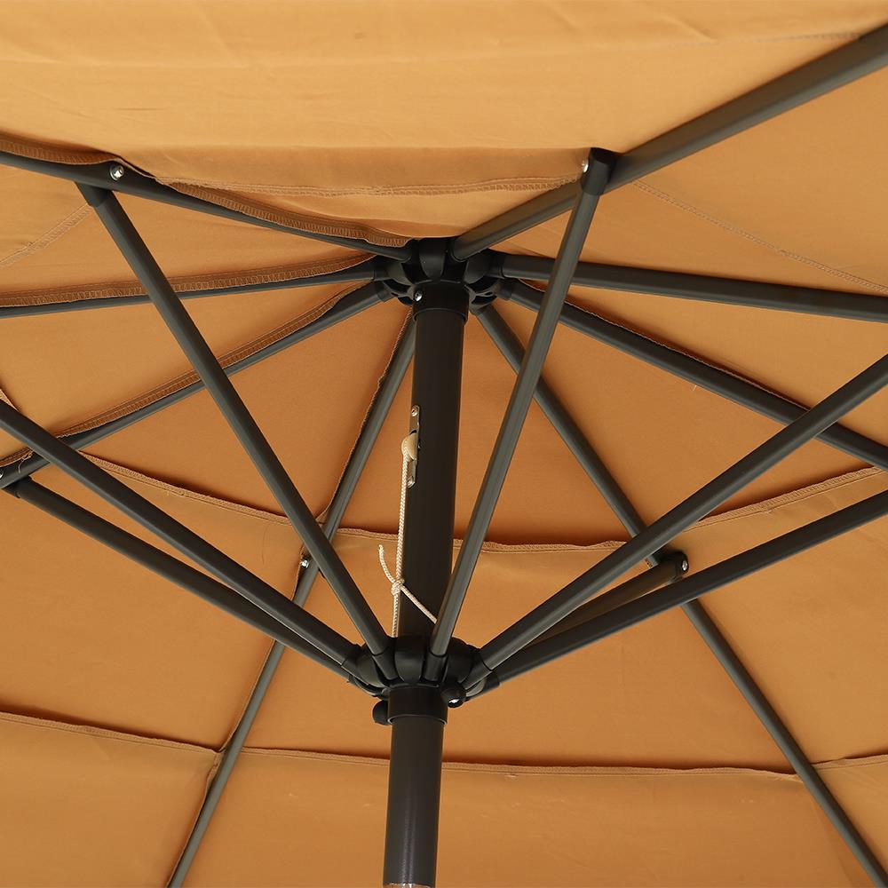 ร่มสนามทรงกลม SPRING VILLA สีน้ำตาลอ่อน