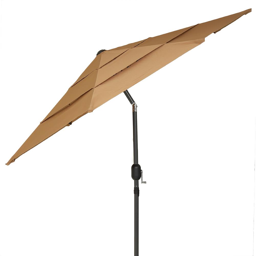 ร่มสนามทรงกลม SPRING VILLA สีน้ำตาลอ่อน