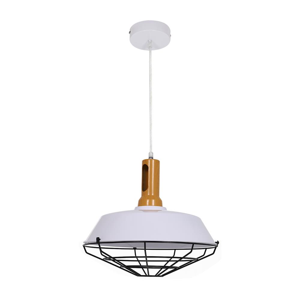 ไฟช่อ CARINI LS-PELH001 สีขาว/ดำ/ไม้ 1 หัว